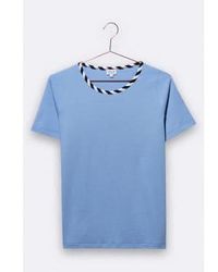 LOVE kidswear - T-shirt balthasar en bleu lavan avec cols à rayures - Lyst