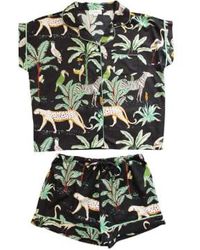 Powell Craft - Ladies Safari At Night Print Cotton Short Pyjama Set S/m - Lyst