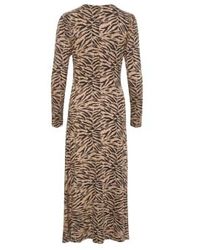 Soaked In Luxury - Slhanadi Printed Dress Ls Or Kelp Animal - Lyst