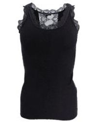 Black Colour - Ivy Rib Lace Vest M/l - Lyst