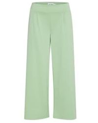 Ichi - Kate Sus Wide Leg Cropped Trousers-sprucestone-20116301 Xs(uk6-8) - Lyst