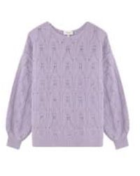 Grace & Mila - Lavender Openwork Sweater S/m - Lyst