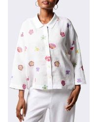 Sahara - Floral Embroidery Boxy Shirt - Lyst