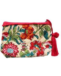 Powell Craft - Floral Garden Print Make Up Bag Cotton - Lyst