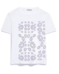 ARMEDANGELS - T-shirt maarla fleur powaa blanc - Lyst