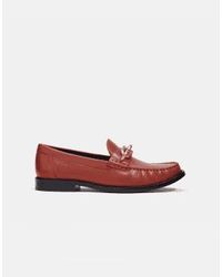 COACH - Jess Buckle Detail Loafers Size: 5.5, Col: Rust 5.5 - Lyst