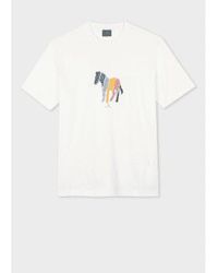 Paul Smith - Off Rainbow Zebra Graphic T Shirt L - Lyst