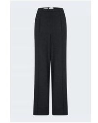 Vince - Brushed Mid-rise Wide Leg Trousers L / Heather Charcoal Female - Lyst