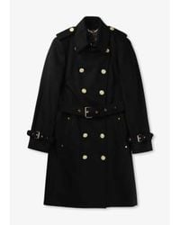 Holland Cooper - Trench-coat en laine marlborough femme en noir doux - Lyst