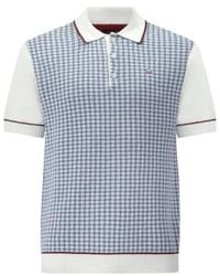 Merc London - Cavendish Houndstooth Knitted Polo M - Lyst
