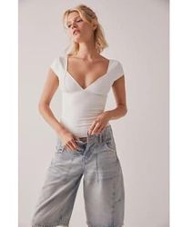 Free People - Duo Corset Cami Ivory S - Lyst