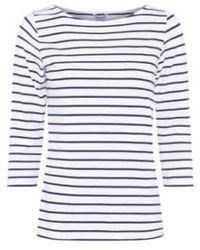 Great Plains - Essential Jersey Top Optic /navy Organic Cotton 8 - Lyst