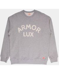 Armor Lux - Flock Logo Sweatshirt Slate - Lyst