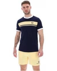 Sergio Tacchini - T-shirt cou maître à l'équipage en bleu maritime / brume dorée - Lyst