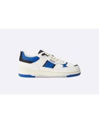 Polo Ralph Lauren - Masters sport leather trainer blue - Lyst