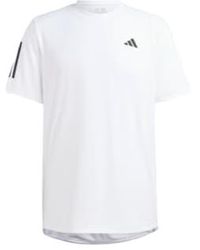 adidas - T-shirt club 3 rayures blanc - Lyst