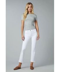 DL1961 - Mara Straight Mid Rise Instasculpt Ankle Jeans In Milk - Lyst