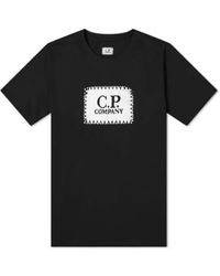 C.P. Company - C.p. firma 30/1 jersey label t-shirt schwarz - Lyst