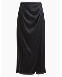French Connection - Inu Satin Midi Wrap Skirt - Lyst