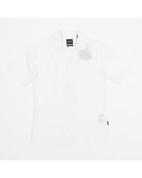 Only & Sons - Resort lino camisa manga corta en blanco - Lyst