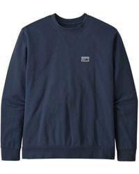Patagonia Regenerative Organic Cotton Crewneck Sweatshirt New Navy - Blue