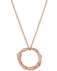 Posh Totty Designs - Gold Plated Medium Twig Hoop Necklace Sterling Silver - Lyst