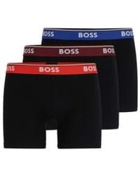 BOSS - Boss 3 Pack Of Stretch Cotton Boxer Briefs With Logo Waistbands 50499441 972 - Lyst