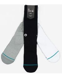 Stance - 3 Pack Icon Classic Crew Socks In Multi M - Lyst