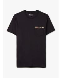 Barbour - T-shirt poche en noir - Lyst