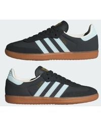 adidas - And Almost Blue Chalk White Originals Samba Sneakers Unisex Eu 37 1/3 - Lyst