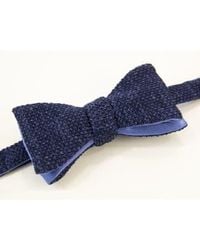40 Colori - Silk And Linen Melange Knitted And Woven Butterfly Bow Tie - Lyst