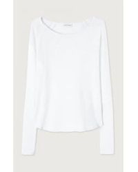 American Vintage - Camiseta manga larga sonoma blanco - Lyst
