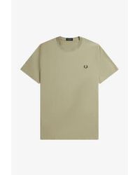 Fred Perry - M1600 Crew Neck T Shirt Warm Brick - Lyst