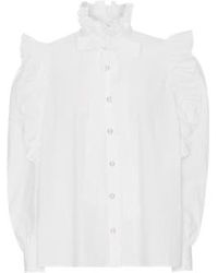 Custommade• - Denja High-collar Ruffle Shirt S - Lyst
