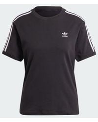 adidas - Originaux noirs 3 stripe womens t-shirt - Lyst