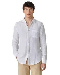 Portuguese Flannel - Camisa manga larga lino blanco - Lyst
