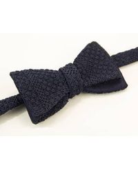40 Colori - Silk Solid Textured Striped Knitted And Woven Butterfly Bow Tie - Lyst