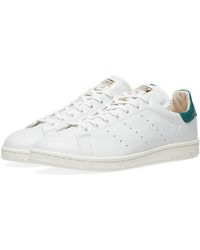 adidas 44 Chaussures Stan Smith Recon en cuir blanc et vert noble AQ0868
