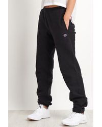 Champion Schwarze Rippmanschettenhose