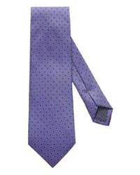 Eton - Geometric Printed Silk Tie One Size - Lyst