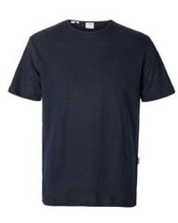 SELECTED - Slhbet Sky Captain Leinen-T-Shirt mit O-Ausschnitt - Lyst