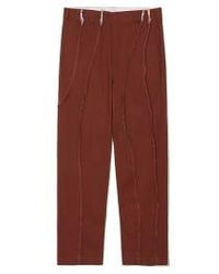 PARTIMENTO - Curved Cut-off Chino Pants In Burnt Medium - Lyst