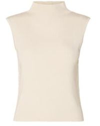 SELECTED - Caro Sleeveless Knitted Top Birch - Lyst
