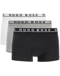 BOSS - Pack Of 3 Assorted Stretch Cotton Trunks With Logo Waistbands S - Lyst
