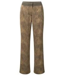 Yaya - Wide Leg Trousers With Snake Print Or Tannin Dessin - Lyst