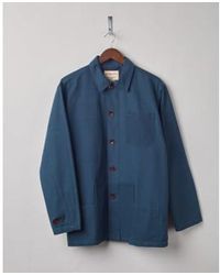 Uskees - Organic Buttoned Jacket Peacock Xl - Lyst