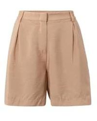Yaya - Sirocco High Waist Bermuda Shorts With Side Pockets 36 - Lyst