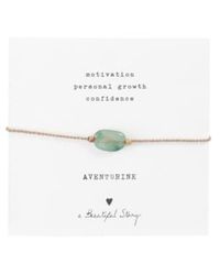 A Beautiful Story - Aventurine & Gemstone Card Bracelet - Lyst