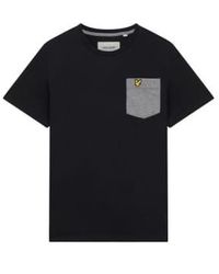 Lyle & Scott - Contrast Pocket T Shirt Jet Gunmetal - Lyst