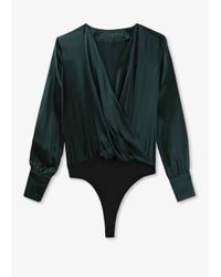 Holland Cooper - Womens Silk Bodysuit In Emerald - Lyst